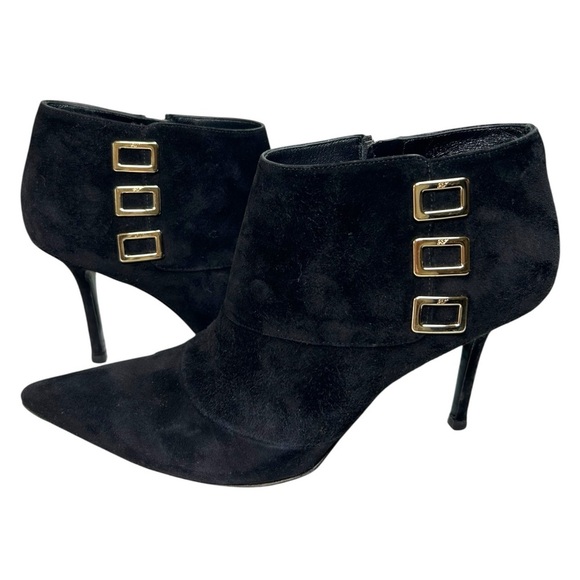 Roger Vivier - Women’s Suede Pointed Toe Bootie - Black, Size 36.5 IT, 6.5 US - Picture 3 of 16